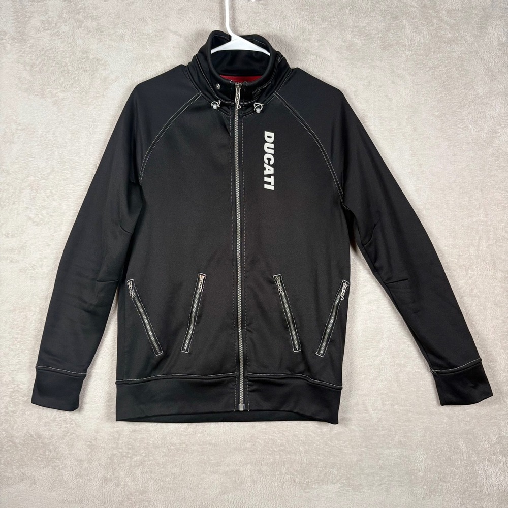 Puma Ducati Track Jacket Mens Size Small‎ Black Full Zip Motorsport Racing